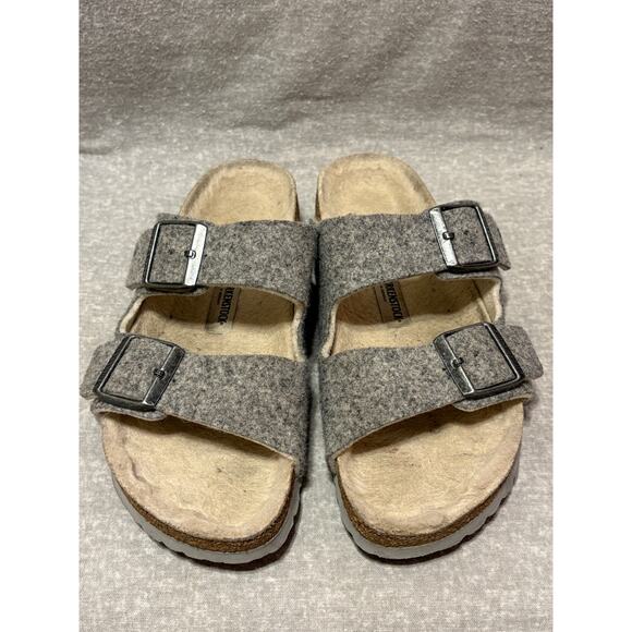Birkenstock Arizona Rivet Size 38 Wool Uppers  Shearling Style Women’s Sandals - Picture 3 of 9